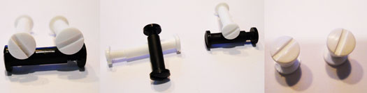 Vis &agrave; t&ecirc;te en plastique fendue de petite taille pour Chicago